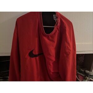 red nike windbreaker xl men pullover